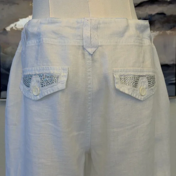INC International Concepts White Linen Pants - Picture 6 of 16